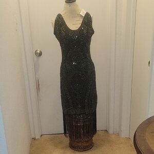 Vijiv 1920s Gatsby Flapper Sequined Dress NWT